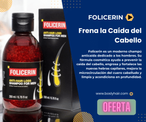 "Transforma tu rutina con Folicerin: más fuerza, más volumen, cada día." "Confía en Folicerin para un cabello más grueso y un cuero cabelludo más saludable." "Con Folicerin, di adiós a la caída del cabello y hola a un nuevo tú."